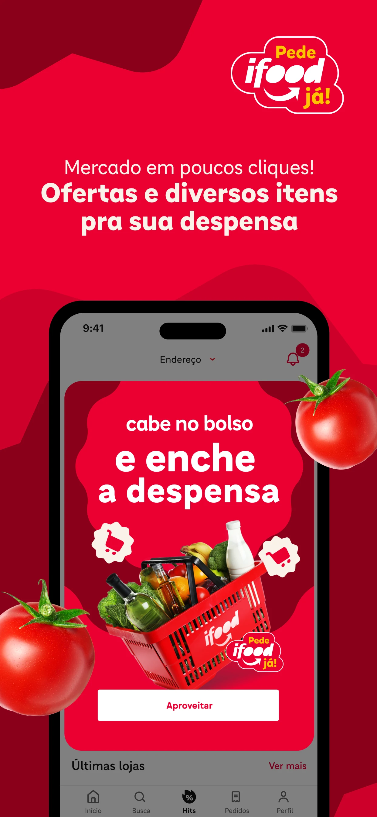 iFood comida e mercado em casa screenshot