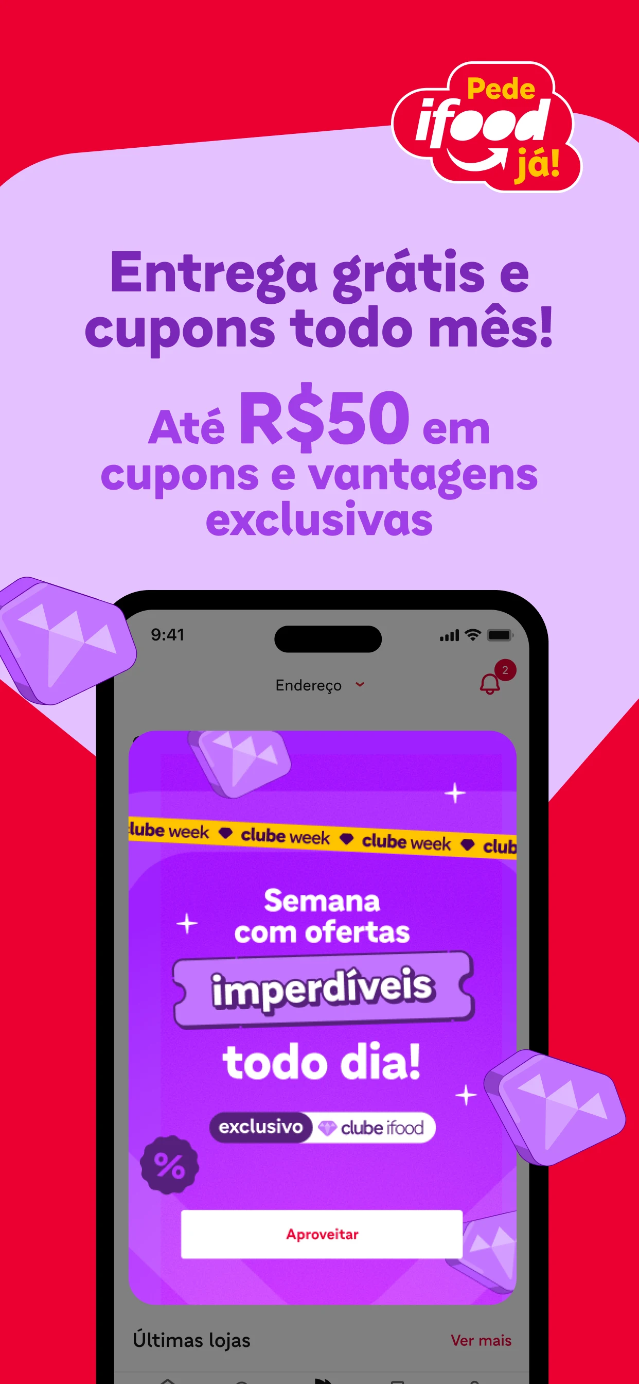 iFood comida e mercado em casa screenshot