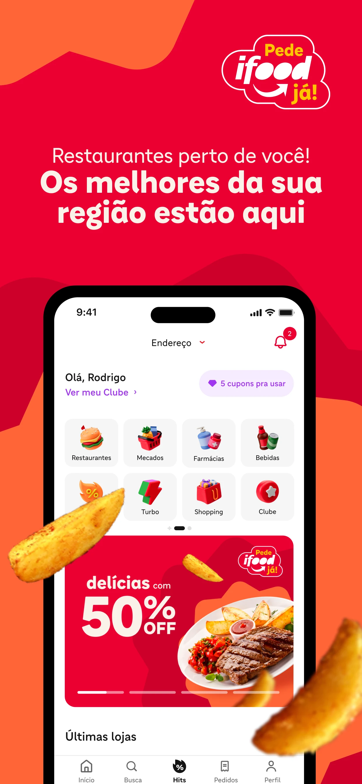 iFood comida e mercado em casa screenshot